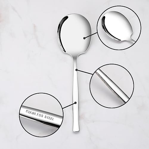 6 Pieces Stainless Steel Serving Spoon, Large Buffet Serving Spoons - Image 4
