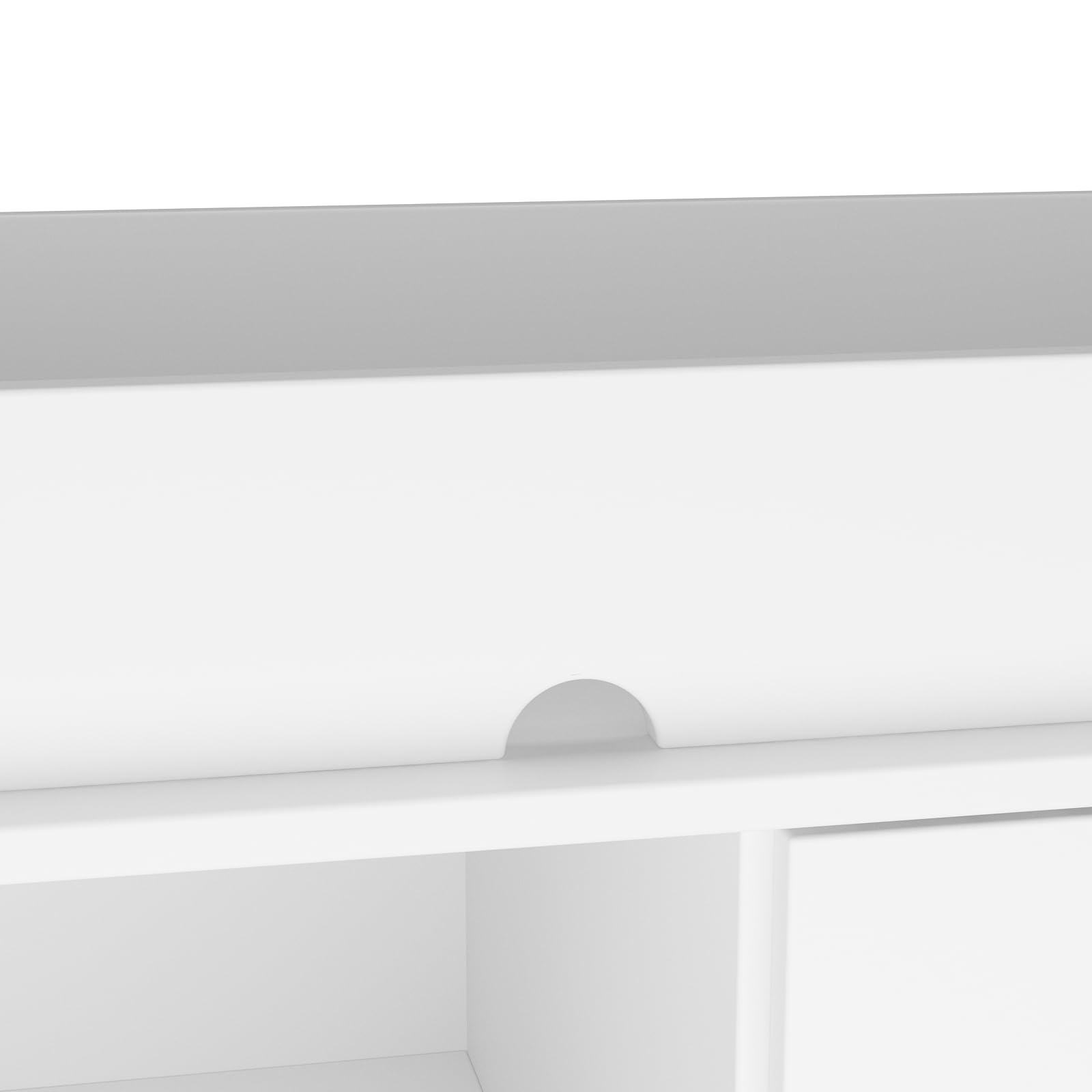 Cómoda cambiador con cambiador, mesa cambiador, cómoda con 5 cajones, con protección antivuelco, cambiador, cambiador con 5 cajones, estante cambiador con muchos cajones, MDF, blanco, 116 cm x 46 cm x
