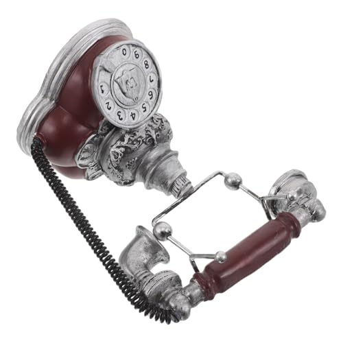 Téléphone vintage en résine rétro pour déco de meuble de salon