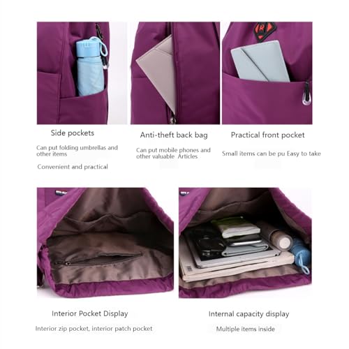 Drawstring Foldable Large Capacity Dry-wet Separation Travel Sports Backpack, Waterproof Gym Bag Multiple Pockets (Elephant)3