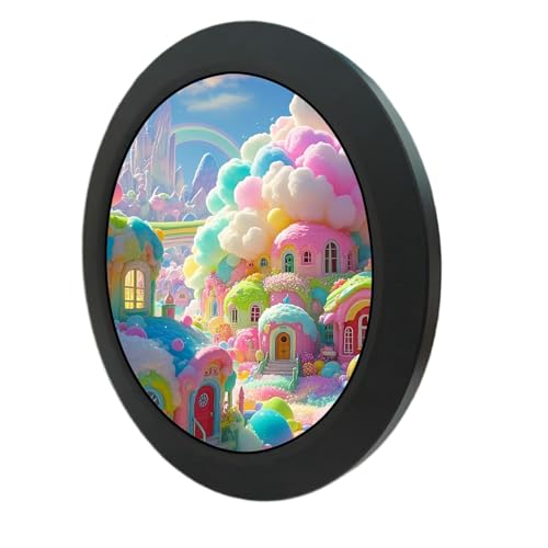 Image of VSDISPLAY 3.4 Inch Round LCD Monitor 800x800 Circle Display,Black | for PC Case Secondary Screen Monitoring Computer PC Case Data