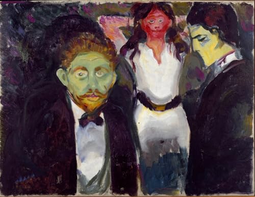 Peinture de la jalousie par Edvard Munch pour salon moderne