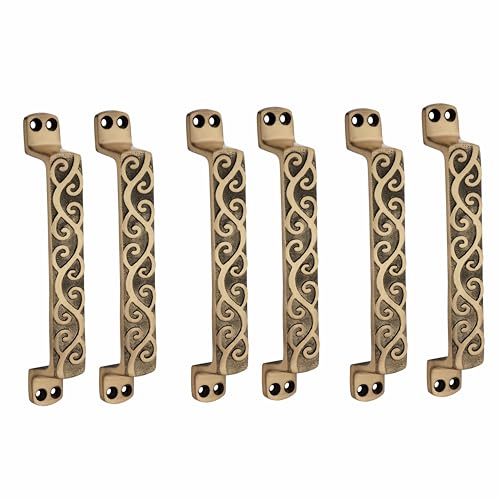 Image of Door Handle Cool Door Handles for Main Door Aluminum (7 Inch), Antique- Finish Door Handles for Home and Office for Wooden & Glass Door Handle, Pull Door Handle (Pack of 3 Pair, Leher)