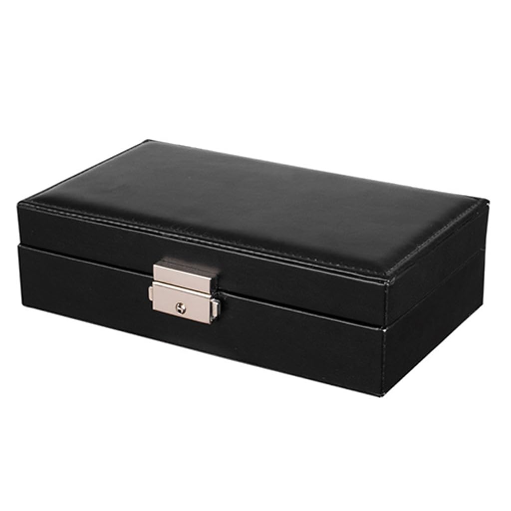 CVHfhjTG jewellery box, Jewelry Case with Lock, Holder for Earring Bangle Bracelet Necklace Storage Women Girls(B)