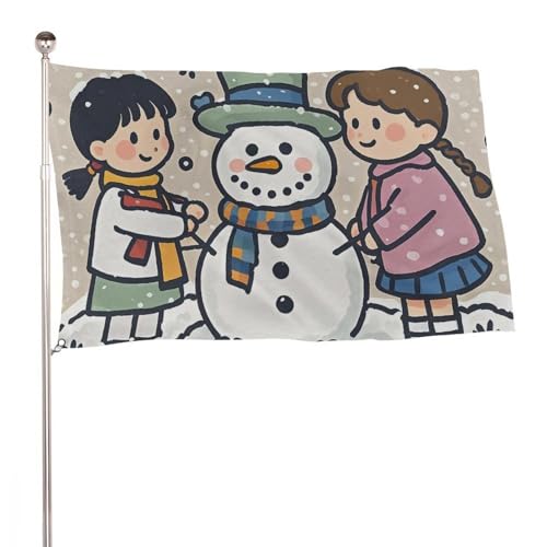 Drapeau de bienvenue Noël 152x243 cm pour embellir le jardin en famille cet hiver