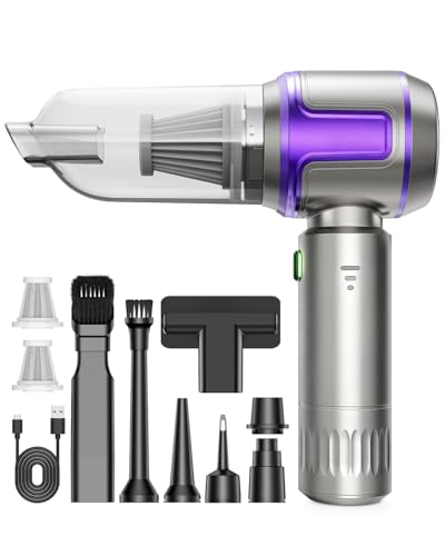 KITBEZN Aspirapolvere Auto, 26000Pa Aspirabriciole Senza Fili, 220000 U/min Mini
