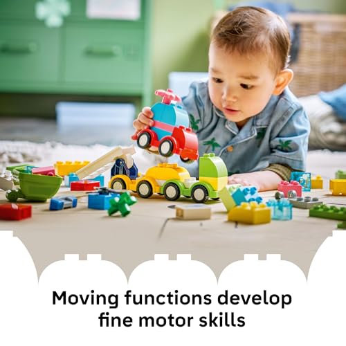 Image of LEGO DUPLO My First Creative Vehicles Building Toy for Toddlers - Building Blocks for Boys & Girls, Ages 1.5+ - Preschool Learning Toy & Pretend Play Set - Gift Idea for Birthdays - 10474