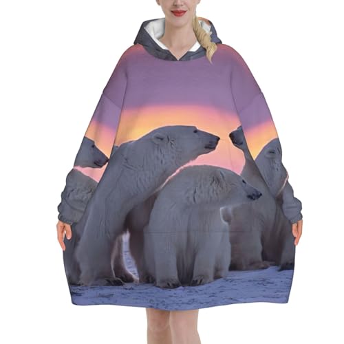 Cadeau pour femme couverture douce à motif ours polaire