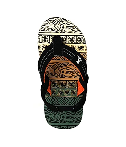 Image of REDVOLUTION New Boys' Beach Sandal TRIBAL Tattoo | Geometric Bali Flip-Flop Sandals