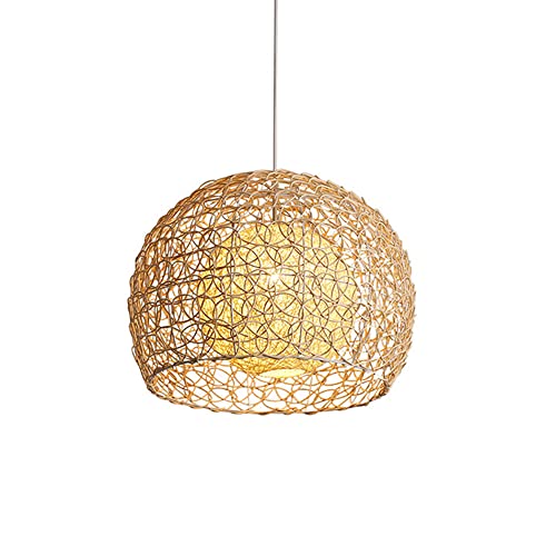 Suspension vintage en rotin tisse main pour rompre la monotonie de votre eclairage