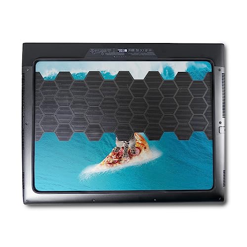 Image of MightySkins Skin Compatible with Alienware M18 R1 (2023) Full Wrap Kit - Pizza Surfing Kitty | Protective, Durable, and Unique Vinyl Decal wrap Cover | Easy to Apply & Change Styles | Made in The USA