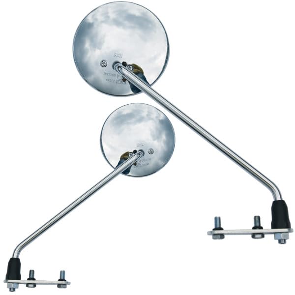  COPPIA SPECCHI RETROVISORI COMPATIBILE CON PIAGGIO VESPA COSA 200 1989 CROMATI