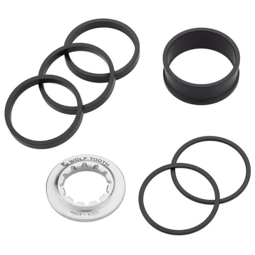 ウルフトゥース(Wolf Tooth) シングルスピードスペーサーキット(ロックリング付き)Single Speed Spacer Kit with Lockring・1.5mm×2・5mm×3・15mm×1・ロックリング×1 U1SS-SPCR-LCK-