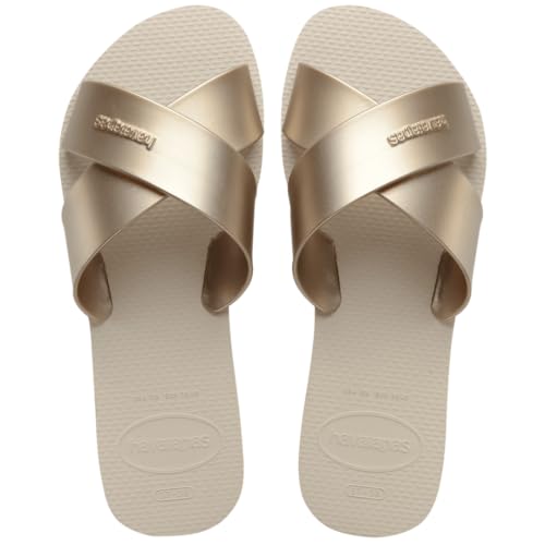 Havaianas womens Aqua Metallic Sandal Beige