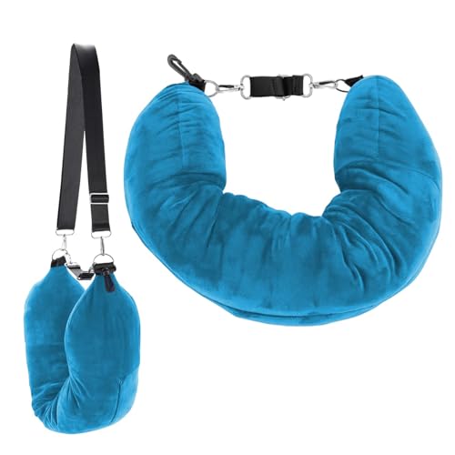 Almohada cervical de viaje rellenable – Funda de almohada de viaje rellenable | Soporte cervical de avión, cojín cervical de espuma de memoria, optimización de espacio, cojín cervical de viaje para - imagen 8