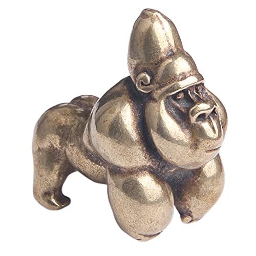 Petit Cadeau de Nouveauté en Bronze : gorille mignon en laiton