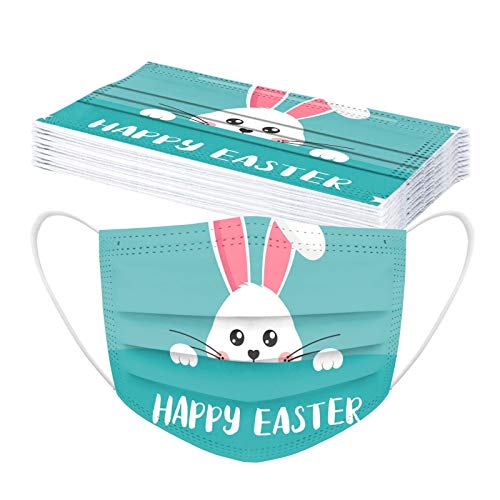 10 Stück Kinder 𝙈𝙪𝙣𝙙𝙨𝙘𝙝𝙪𝙩𝙯 Ostern 𝙊𝙥 𝙈𝙖𝙨𝙠𝙚𝙣 Halstuch mit Cartoon Motiv 3-Lagig Mund-Nasen Winddicht Atmungsaktiv Einweg Bandana Tuch Cover