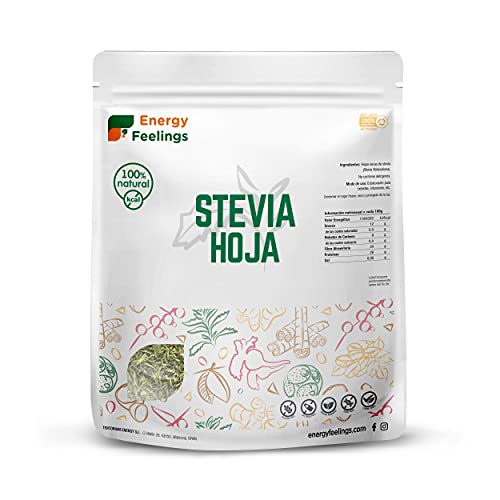 Energy Feelings Stevia Hoja | Edulcorante | 0% Kcal | 0% Azúcares | No Cariogénico | Apto Para Diabéticos, 250 Gramo