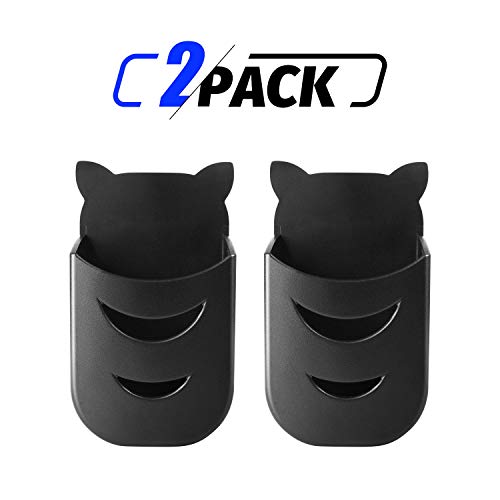 Motiexic Universal Remote Holders Compatible with TCL/Hitachi/LG/Sharp/Insignia Roku Remote 2 Pack - Black