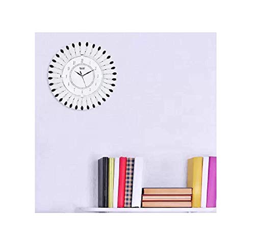Image of Ajanta Analog Handpainted Plastic Wall Clock (White, 30 cm X 30 cm)