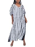 IMAGEKOPE Kaftan for Women Plus Size Bathing Suit Cover up Batwing Dress Loose fit Moroccan Caftan mumu Dresses for Women