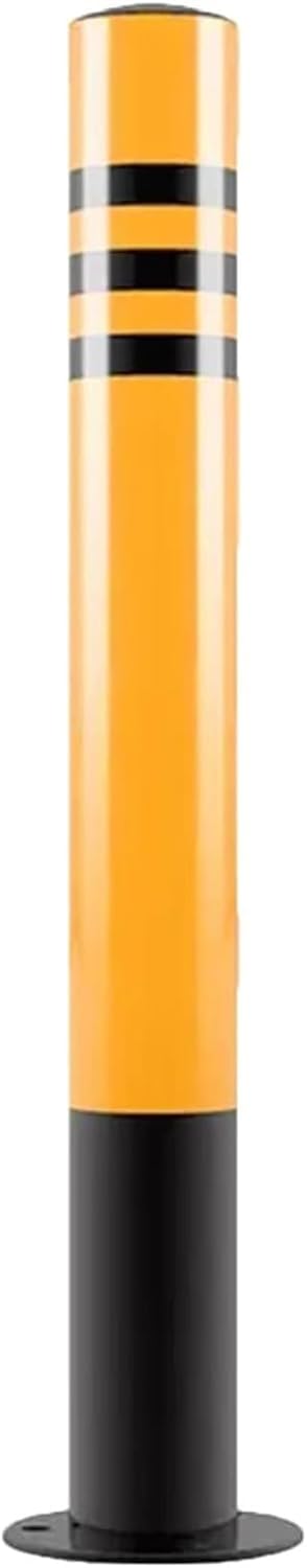 Traffic Cone Safety Barrier Iron Traffic Delineator Posts,Yellow Delineator Post with,Base Parking Lot Traffic Safety Barrier for High Traffic Areas(H40cm 1pc)