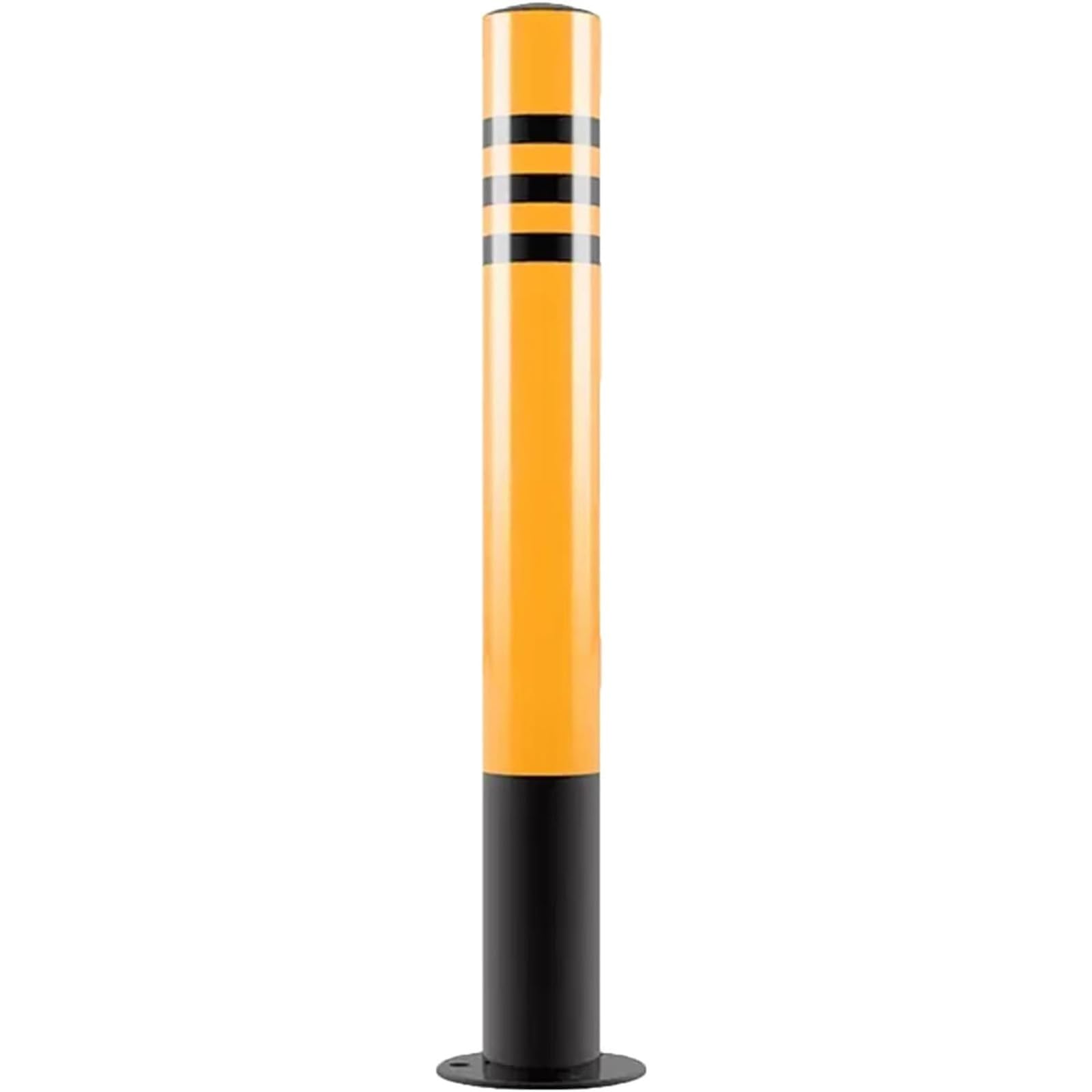 Conos De Tráfico, Barreras De Seguridad, Postes Delimitadores De Hierro, Poste Delimitador Amarillo con Base, Barrera De Seguridad para Estacionamientos En Áreas De,H60cm 1pc
