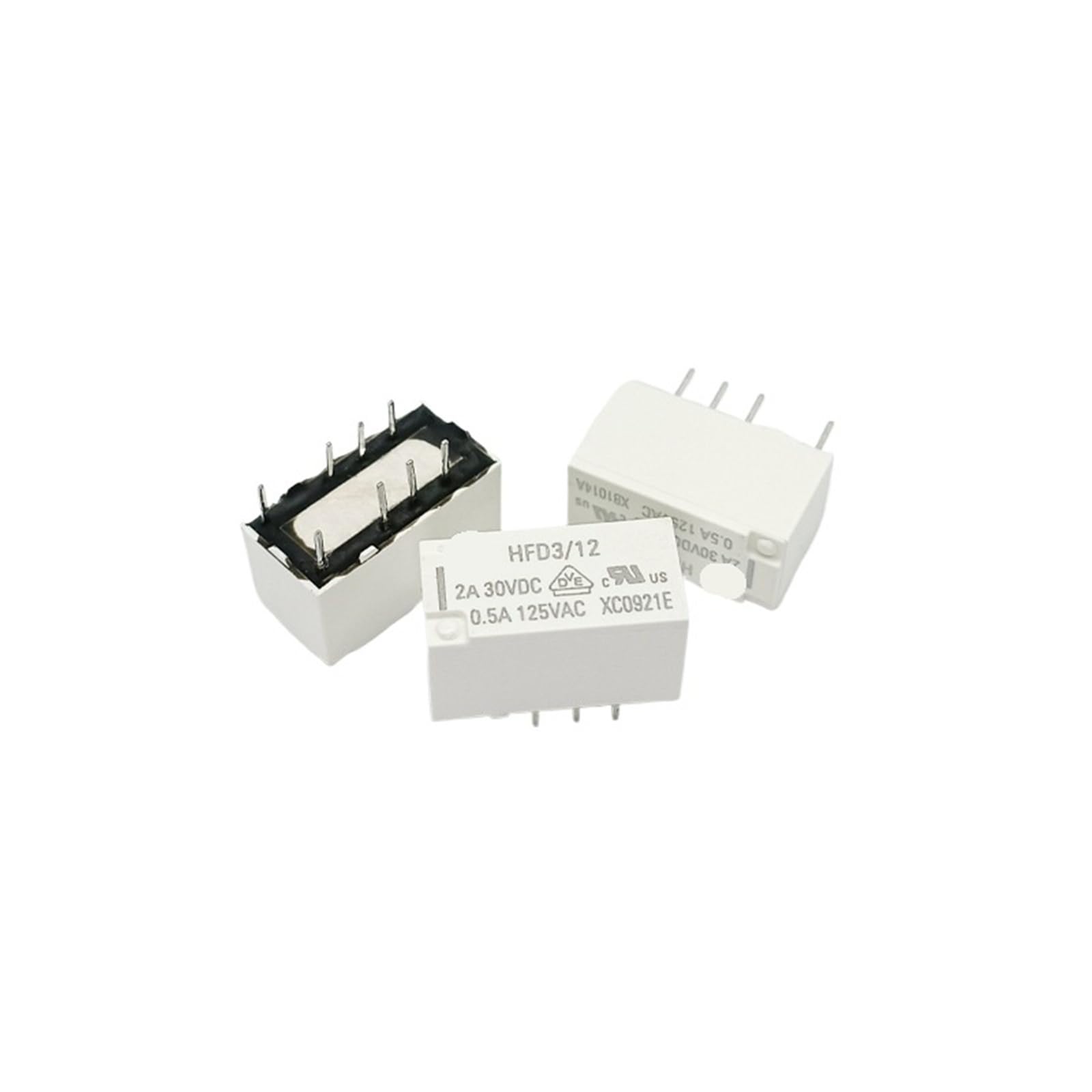 Relais de signal HFD3/12 miniature à double conversion 2A pour circuit imprimé