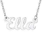 U7 Personalised Jewellery Necklaces for Girls Ella Name Custom Necklace Womens