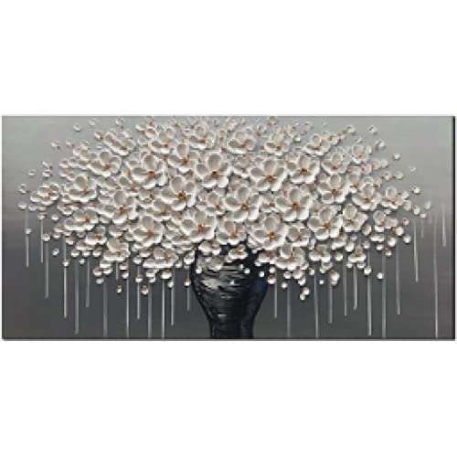 Imprime toile mur art arbre argent moderne abstrait grand format 70x140cm salon