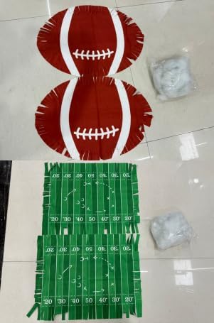 JarThenaAMCS 8 Sets Football Tied Pillow Craft Kit, Rugby Green Field