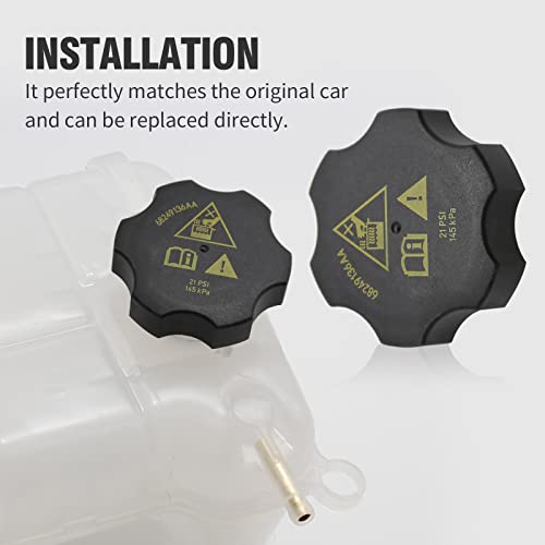image for CADUFUELLY 68442532AA Radiator Coolant Reservoir Cap Replacement for C