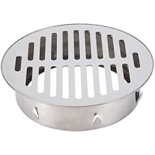 Floor Drain Cover, Stainless Steel Round Anti Blocking Round Grate Cover, Balcony Snap-in Drain Drain Strainers for Bathroom, Kitchen, Washroom, Patios160 Flat Mouth
