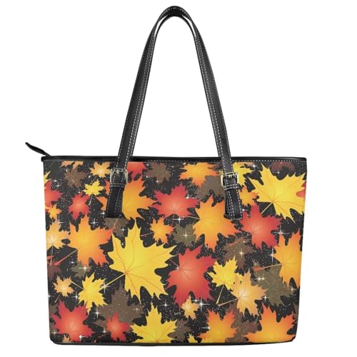 Leather Shoulder Bag for Women Medium Size Work Tote Bag with Zipper for Women Waterproof Handbag Top Handle Purse2