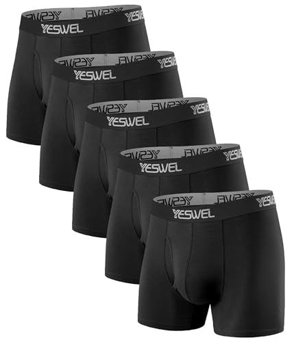 YESWEL Modal Underwear 5-Pack Black L