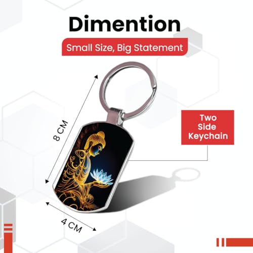 Image of Premium Printed Metal Keychain for Men & Women | High-Definition Artwork Print | Durable Key Ring for Car, Bike, Home & Office Keys | Stylish Decorative Key Holder Gift