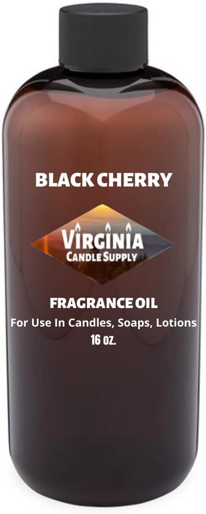 Black Cherry Fragrance Oil (16 oz Bottle) for Candle Making, Soap Making, Tart Making, Room Sprays, Lotions, Car Fresheners, Slime, Bath Bombs, Warmers…