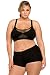 Seven Til Midnight Women's Plus Size Microfiber Sports Bra with Bondage Back