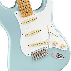 Fender Vintera Stratocaster Années 50 Modified Touche en érable Bleu Daphne - Les Beatles, Paul McCartney, John Lennon, RIngo Starr, George Harrison Fender Vintera Stratocaster Années 50 Modified Touche en érable Bleu Daphne – Image 3