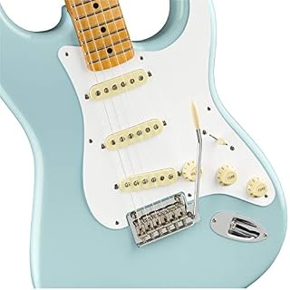 Fender Vintera Stratocaster Années 50 Modified Touche en érable Bleu Daphne - Les Beatles, Paul McCartney, John Lennon, RIngo Starr, George Harrison Fender Vintera Stratocaster Années 50 Modified Touche en érable Bleu Daphne – Image 3