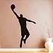 Abnehmbarer Vinyl-Wandaufkleber Basketballspieler Basketball-Sportspieler-Wandhintergrund Dekorative Wandkunst 34 * 59 cm