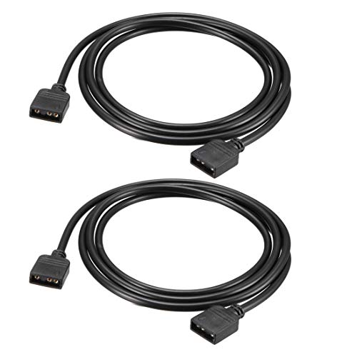 sourcing map 2Stk. RGB Shunt Kabel Buchse zu Buchse 3 Pin Erweiterung Anschluss 50cm Länge