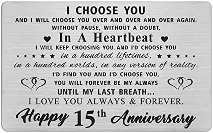 Anniversary Wallet Card Gifts for Husband Wife, Meaningful Anniversary Cards for Women Men Him Her