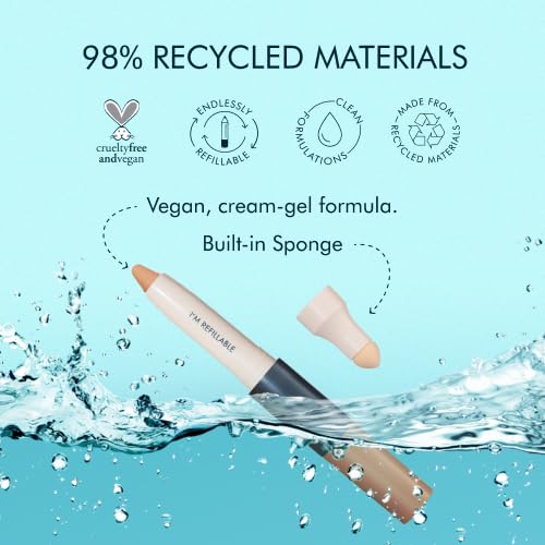 Trestique Concealer Crayon, Refillable Under Eye Concealer With Built-In Blending Sponge, Sustainable Clean Beauty Makeup - Image 5