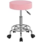 Yaheetech Taburete con Ruedas Taburete Giratorio 360° Silla de Salón para...