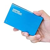 Kingwin Data Armor USB 3.0 to 2.5” Aluminum External Enclosure for 7mm & 9.5mm 2.5 inch SATA SSD/HDD, UASP Support, 5Gbps Transfer Rate [Support SATA I/II/III] and [Optimized for SSD]-Blue