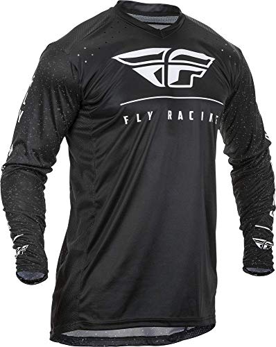 Fly Racing 2020 Lite Motocross Jersey (Black/White, Medium)