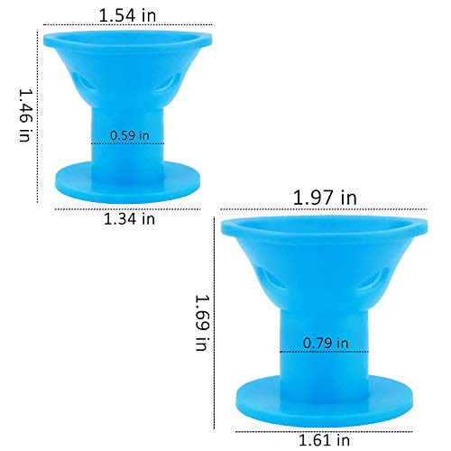 40 Pcs Magic Hair Rollers Include 20 Pcs Large Silicone Curlers And 20Pcs Small Silicone Curlers (Sea Blue) #TOP1