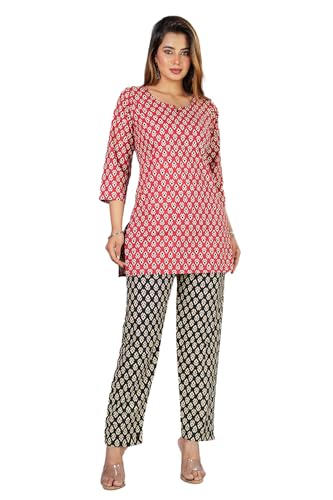 Image of Kuruti B Sheets Women's Printed Night Suit Set | Soft & Breathable Top and Pyjama Set for Women | Stylish Relaxed Fit Sleepwear for Everyday Comfort | Perfect Lounge Wear for Home & Travel