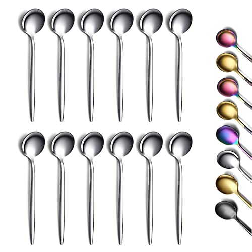 Berglander Cuillère à café 12 Pièces, acier inoxydable Shiny Polished ， petites mini cuillères à café, lavables au lave-vaisselle.